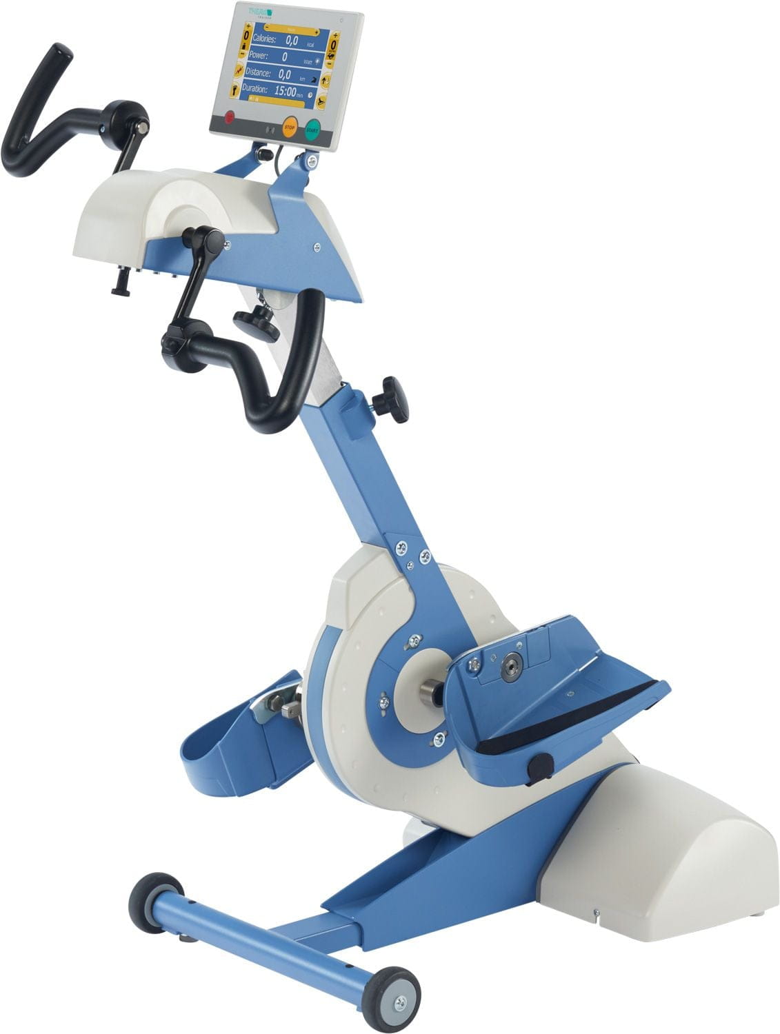 Seitenansicht, THERA-Trainer tigo, groes Display, Arm- und Beintrainer, ohne Hintergrund