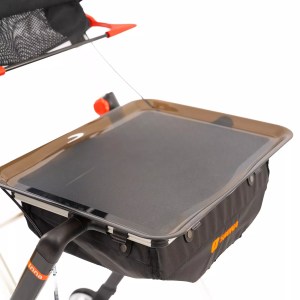 Vogelperspektive vom Tablett mit Anti-Rutschschicht, Modell Inna von SMINA, Indoor-Rollators
