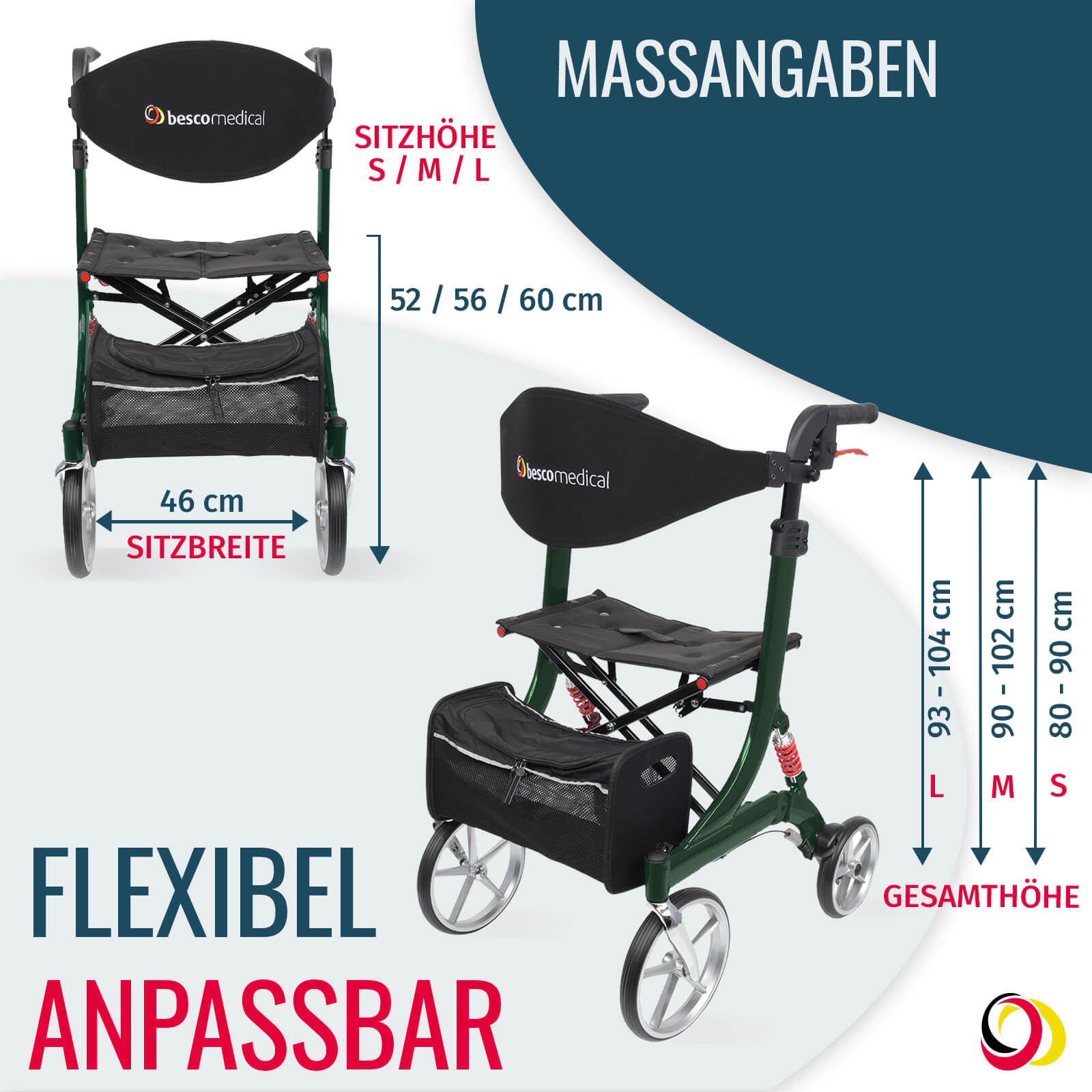 Bescomed Rollator Spring mit Federung
