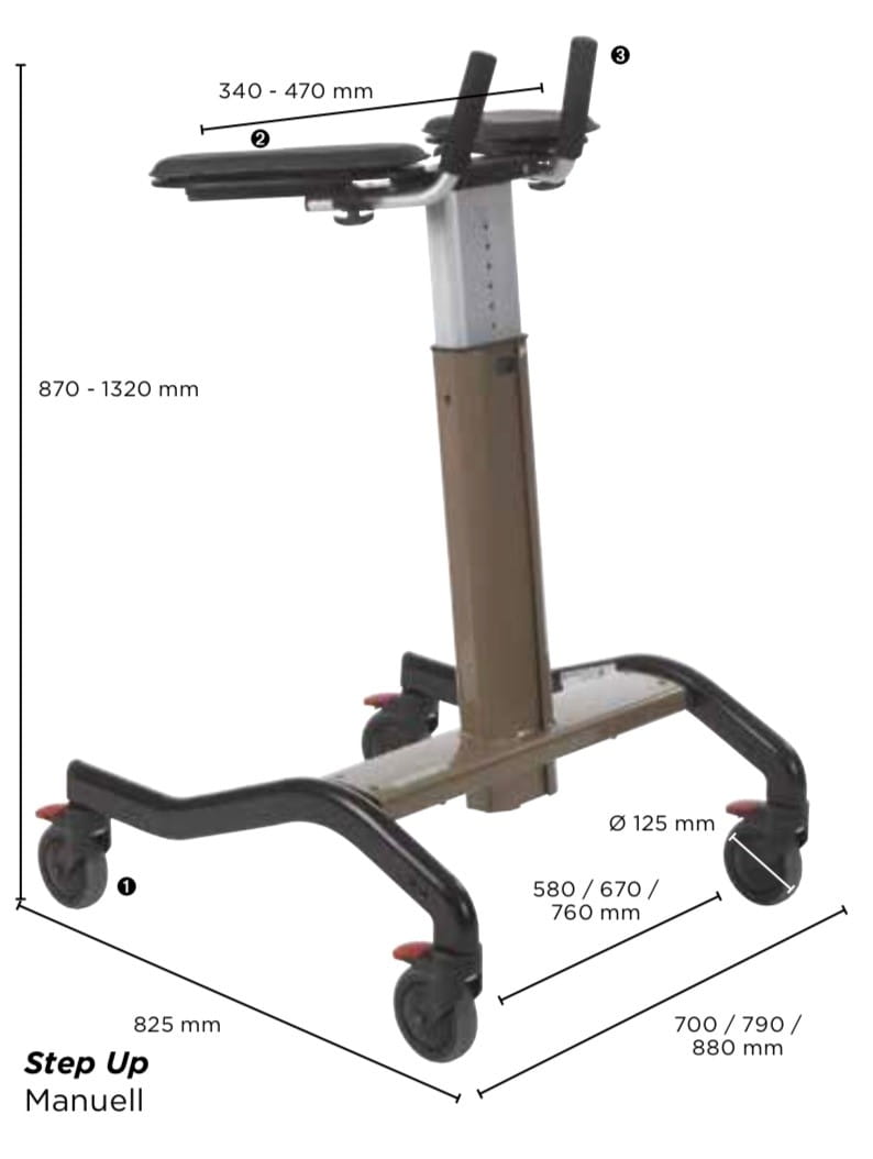 Gehwagen Invacare Dolomite Step Up, hydraulisch Vorführware