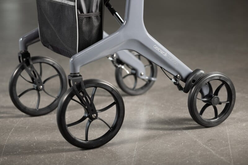 aerowalk, carbon, Seitenperspektive Ansicht auf Räder, grau