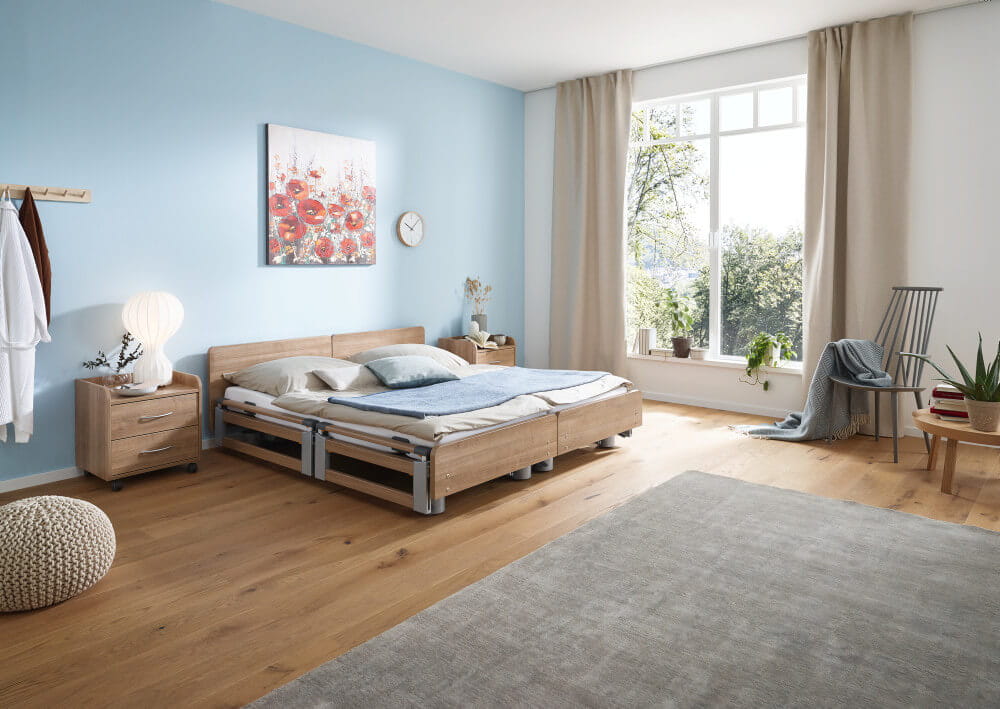 Pflegedoppelbett Burmeier Regia Easy-Switch Partner