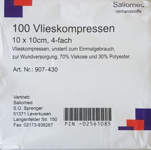 Stoma-Vlieskompressen-Saliomed Stoma Vlieskompressen Saliomed