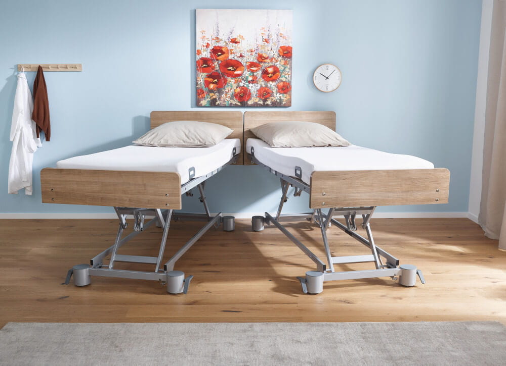 Pflegedoppelbett Burmeier Regia Easy-Switch Partner