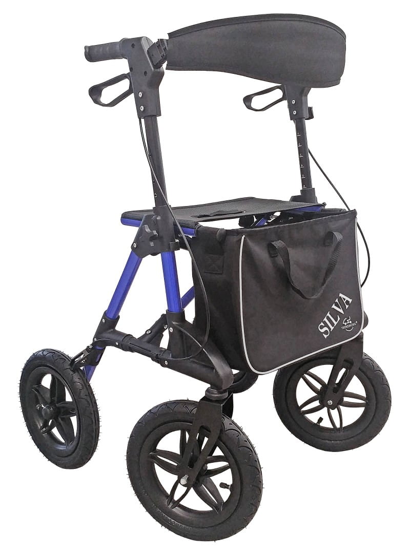 Outdoor Rollator Trendmobil SILVA mit Luftbereifung blau Vorführware