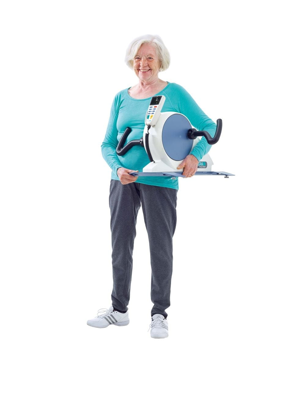 Dame trägt THERA-Trainer mobi