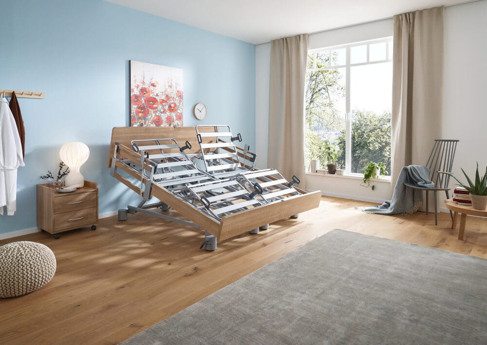 Pflegedoppelbett Burmeier Regia Easy-Switch Partner